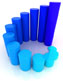 Business concept image showing stepped growth.